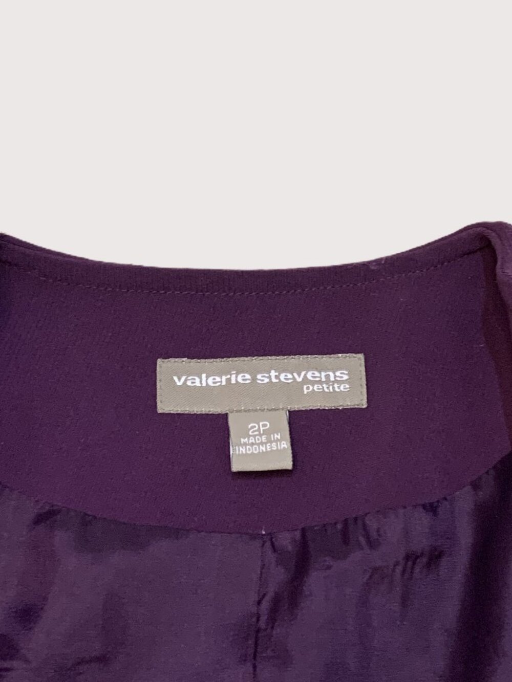 Valerie Stevens Petite Purple Women Blazer/Jacket Long Sleeves Size 2P - Picture 11 of 12